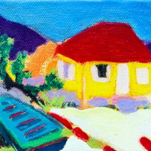 country house boat by aniques art